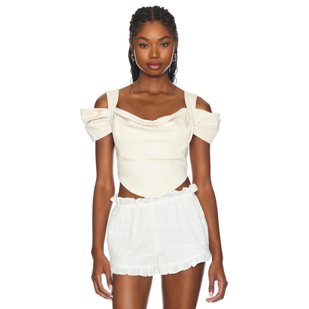 Loba Amira Corset Top In Beige